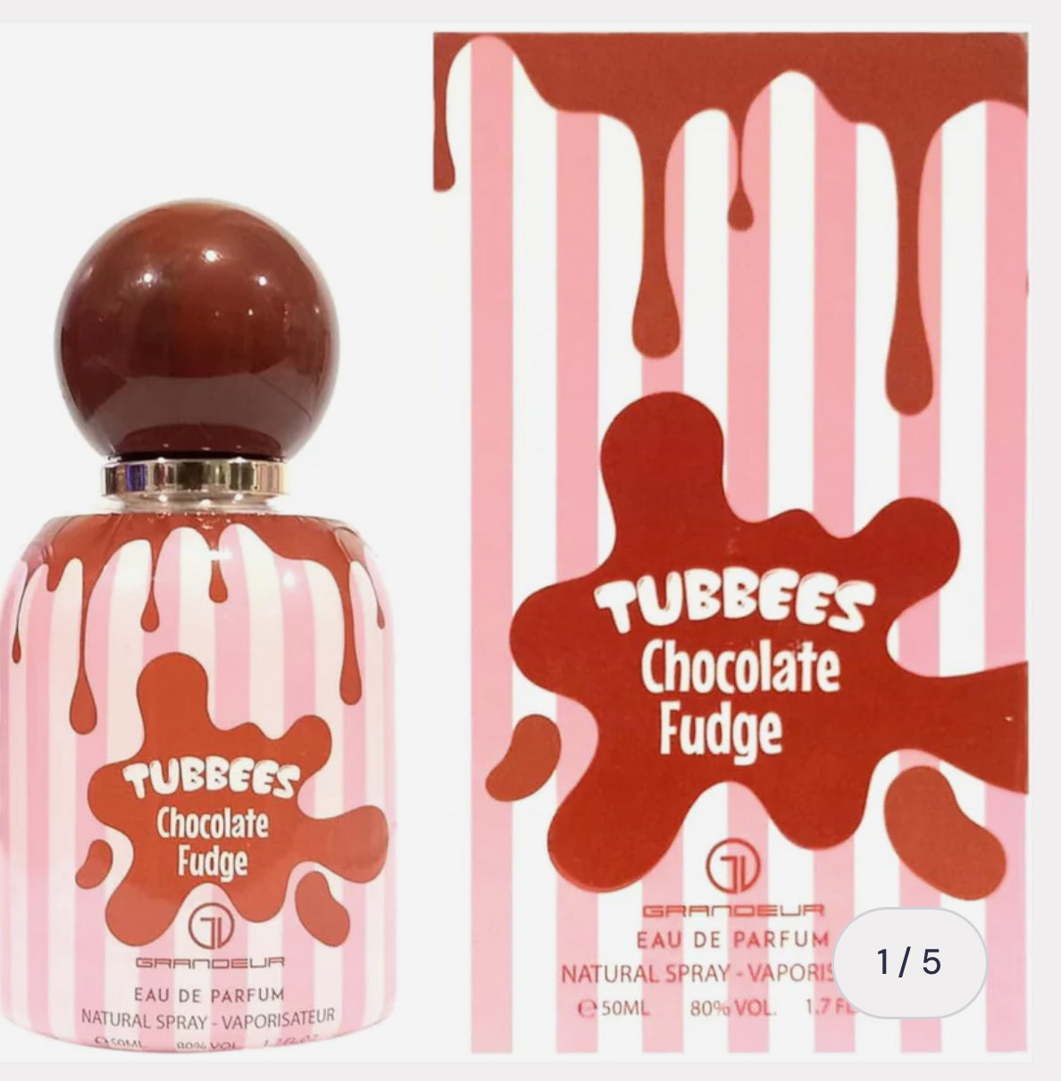 Grandeur Tubbees Perfume 50ML - Chocolate Fudge | Unisex Kid-Friendly Gourmand-Inspired Fragrance